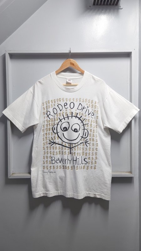 1989's Danny First USA製 シングルステッチ “Rodeo Drive Beverly Hills” プリントTシャツ L 半袖 ( VINTAGE) - (jeudi)