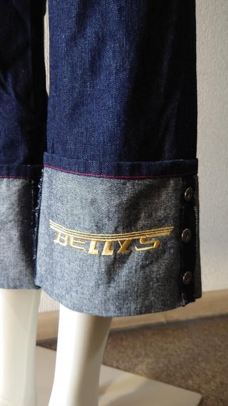 90-00's BETTY'S BLUE ワイドロールアップ デニムパンツ サイズ9 90-00's BETTY'S BLUE ワイドロールアップ デニムパンツ サイズ9