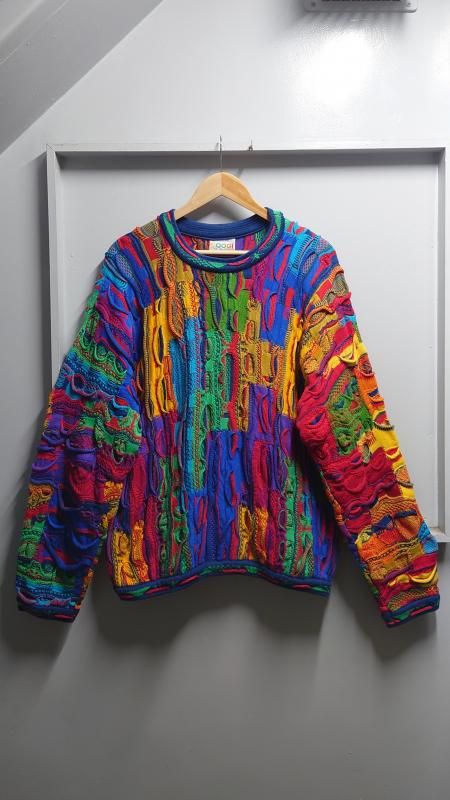 90s COOGI ȥꥢ Mercerised Cotton ΩԤ 3D˥å  L (VINTAGE)