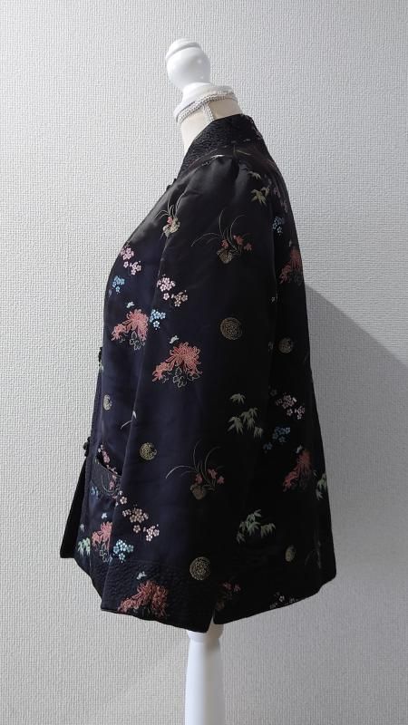 【日本製】 the Around 70's L チャイナジャケット 中綿 Brand Peony 牡丹牌 ジャケット・アウター
