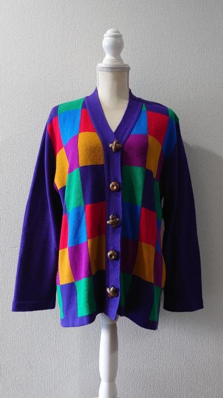 80s Ami Knits USA ޥ顼֥å ˥åȥǥ L (VINTAGE)