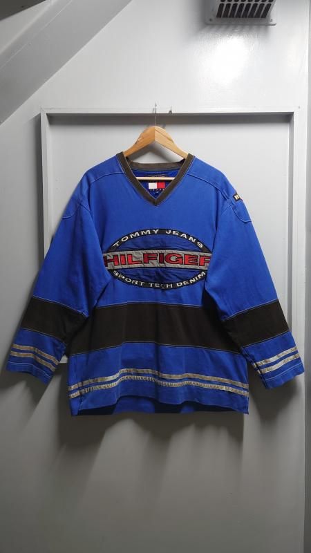 90s TOMMY HILFIGER TOMMY JEANS SPORT TECH DENIM ۥå L (VINTAGE)