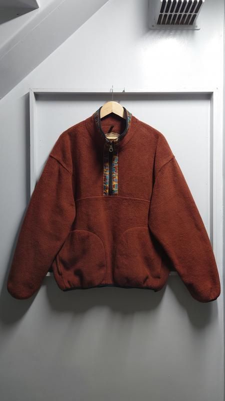 最安値に挑戦！ USA製 Woolrich 90's チロリアンテープ フリース ハーフジップ フリース