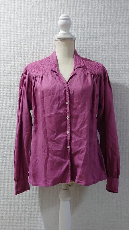 80s Carole Little Flower Embroidery ֥ͥ饦 P (VINTAGE)