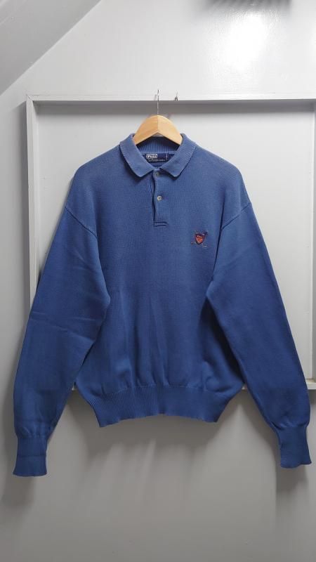 当店在庫してます！ 90's Polo Ralph Lauren “Golf Crest” L/S コットンニット トップス
