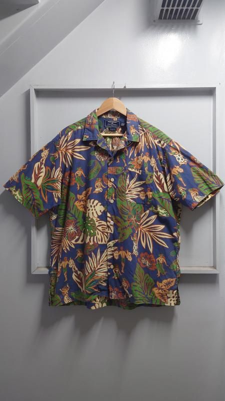 90s POLO SPORT RALPH LAUREN USA Cotton Hawaiian Shirt XL (VINTAGE)