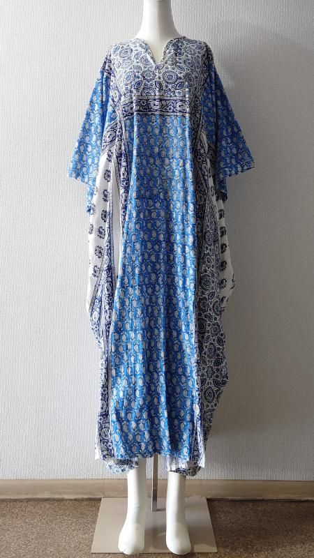 60-70s Special Vintage Indian Cotton Dress Paisley (VINTAGE)