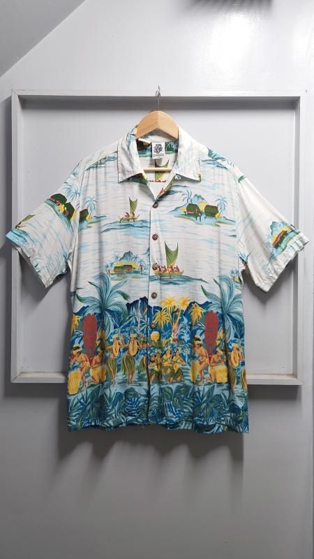 <img class='new_mark_img1' src='https://img.shop-pro.jp/img/new/icons5.gif' style='border:none;display:inline;margin:0px;padding:0px;width:auto;' />90s Kennington Rayon Hawaiian Shirt M (VINTAGE)