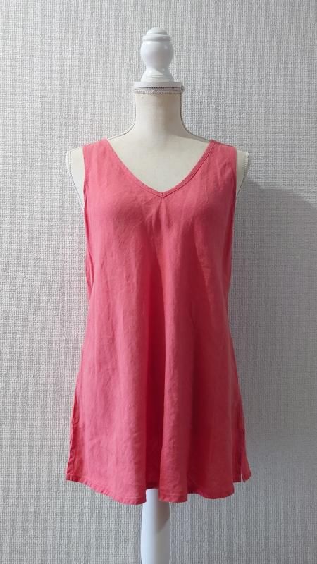 90s FLAX ȥ˥ 100% Linen Ρ꡼֥ȥåץ S (VINTAGE)
