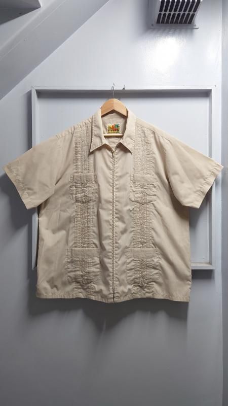 <img class='new_mark_img1' src='https://img.shop-pro.jp/img/new/icons5.gif' style='border:none;display:inline;margin:0px;padding:0px;width:auto;' />80-90s The Genuine Haband Guayabera åץå Ⱦµ 塼Х XL (VINTAGE)