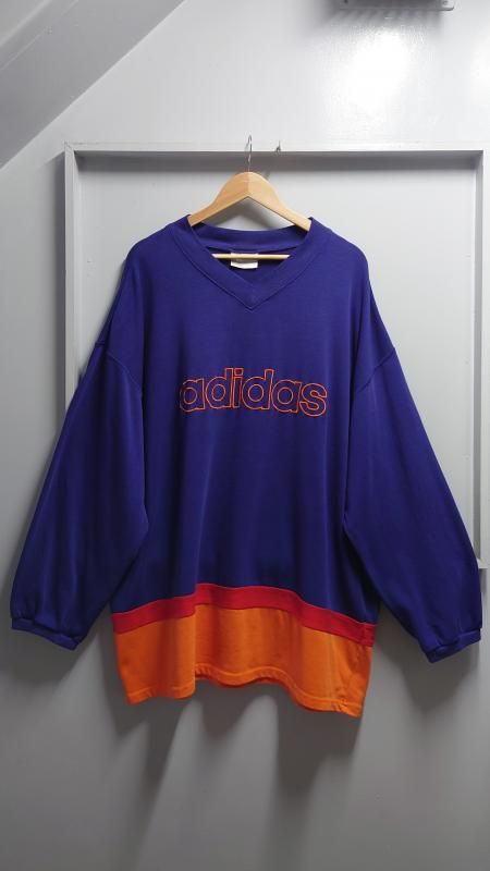 <img class='new_mark_img1' src='https://img.shop-pro.jp/img/new/icons5.gif' style='border:none;display:inline;margin:0px;padding:0px;width:auto;' />80s adidas ξ̥ɽ L/S 㡼ȥåץ XL (VINTAGE)