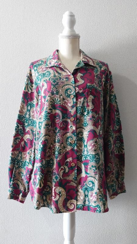 <img class='new_mark_img1' src='https://img.shop-pro.jp/img/new/icons7.gif' style='border:none;display:inline;margin:0px;padding:0px;width:auto;' />90s Season Ticket USA Paisley Pattern ץ󥫥顼 2X (VINTAGE)