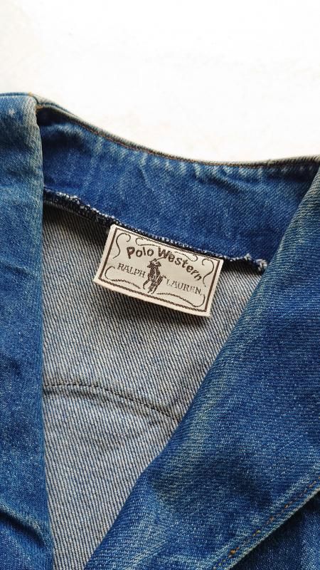 Polo Western デニムベスト 80s 80's Polo Western Ralph Lauren “Buckle Back” デニムベスト M