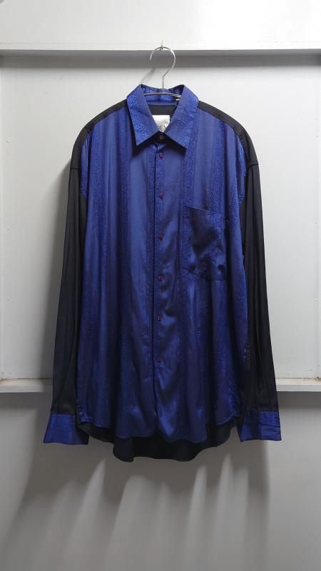 <img class='new_mark_img1' src='https://img.shop-pro.jp/img/new/icons6.gif' style='border:none;display:inline;margin:0px;padding:0px;width:auto;' />80-90s Index Men Switching Two-Tone Shirt M (VINTAGE)