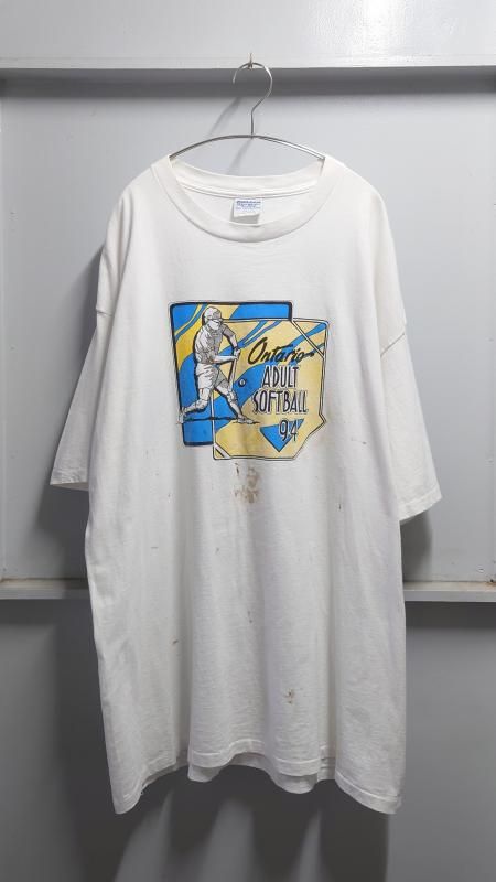 <img class='new_mark_img1' src='https://img.shop-pro.jp/img/new/icons6.gif' style='border:none;display:inline;margin:0px;padding:0px;width:auto;' />90s GILDAN USA 󥰥륹ƥå Ontario Adult Softball 94s ץT XXL (VINTAGE)