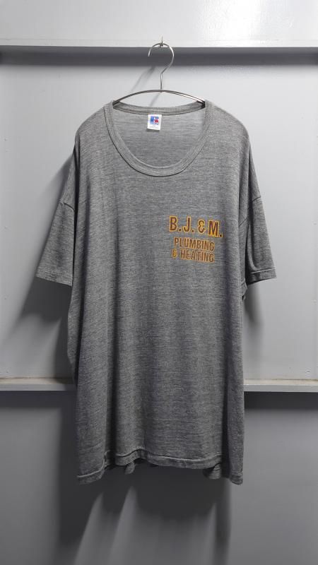 80s Russell Athletic USA B.J.&M. PLUMBING & HEATING ץT XXL (VINTAGE)
