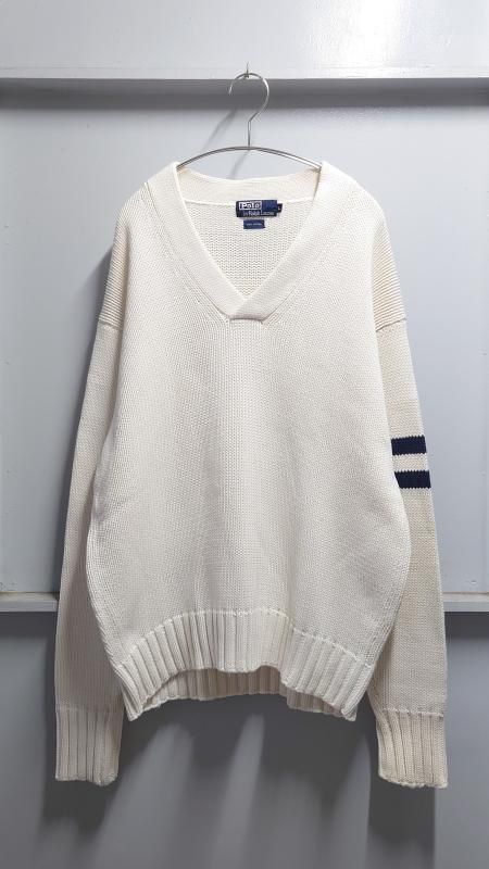 90s Polo Ralph Lauren Sleeve Line åȥ˥å ǥ󥻡 L (VINTAGE)