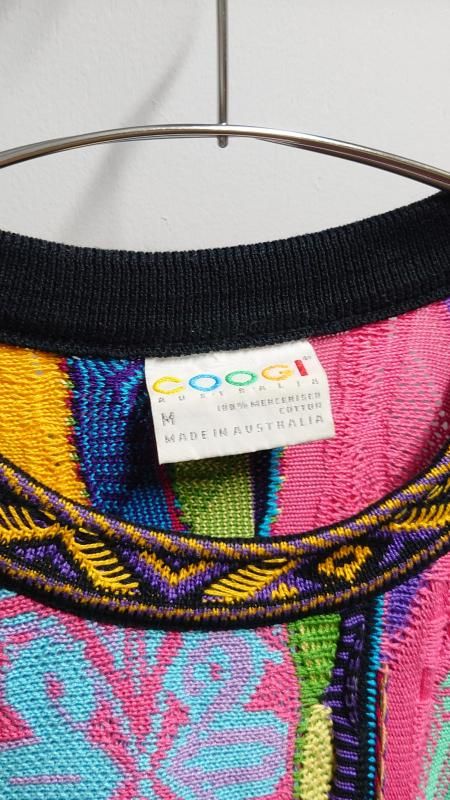 美品　COOGI 3D ニットセーター　　マーセライズドコットン　S クージー COOGI 3Dニット セーター マーセライズドコットン SS