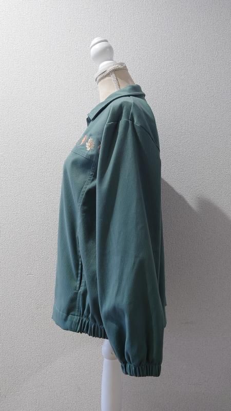 80-90's Teddi Petite “Leaf Embroidery” ジップアップ ブルゾン