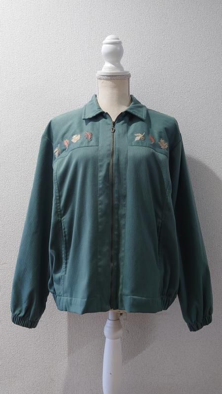 80-90s Teddi Petite Leaf Embroidery åץå ֥륾 PL (VINTAGE)