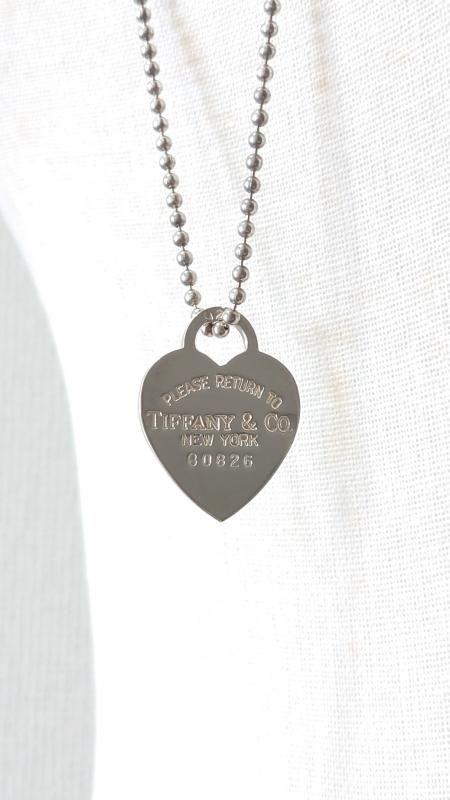 美品】ティファニー ハートタグ ボールチェーン ロングネックレス SV925 TIFFANY&Co. ティファニー ネックレス リターントゥティファニー