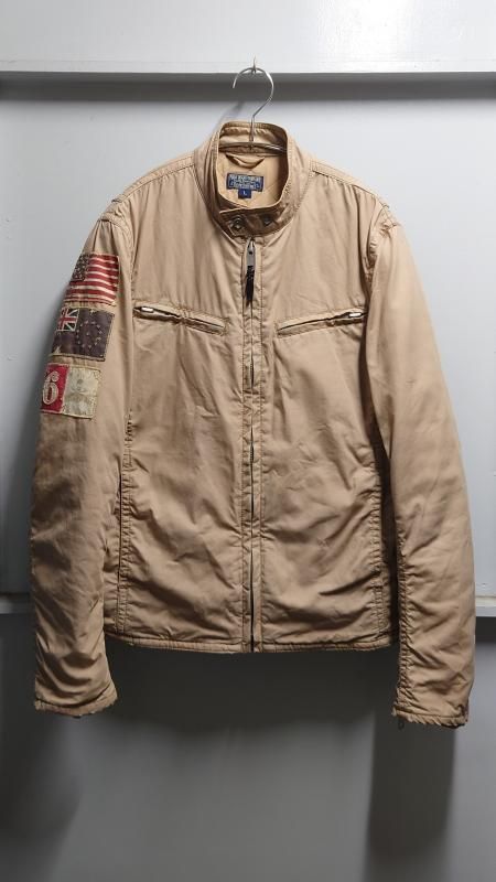 <img class='new_mark_img1' src='https://img.shop-pro.jp/img/new/icons7.gif' style='border:none;display:inline;margin:0px;padding:0px;width:auto;' />00’s POLO JEANS RALPH LAUREN 中綿 シングルライダースジャケット L (USED)