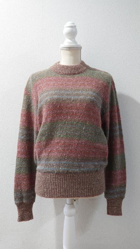 <img class='new_mark_img1' src='https://img.shop-pro.jp/img/new/icons5.gif' style='border:none;display:inline;margin:0px;padding:0px;width:auto;' />90’s Missoni イタリア製 マルチボーダー ニットセーター S (VINTAGE)