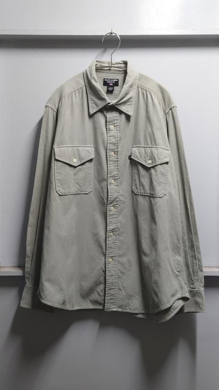 <img class='new_mark_img1' src='https://img.shop-pro.jp/img/new/icons5.gif' style='border:none;display:inline;margin:0px;padding:0px;width:auto;' />90’s POLO JEANS RALPH LAUREN コーデュロイ ワークシャツ L (VINTAGE)