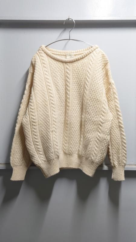 <img class='new_mark_img1' src='https://img.shop-pro.jp/img/new/icons7.gif' style='border:none;display:inline;margin:0px;padding:0px;width:auto;' />70-80’s Carraig Donn アイルランド製 アランニット フィッシャーマンセーター M (VINTAGE)