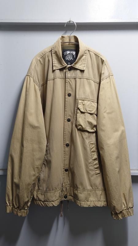 <img class='new_mark_img1' src='https://img.shop-pro.jp/img/new/icons6.gif' style='border:none;display:inline;margin:0px;padding:0px;width:auto;' />00s Stussy AUTHENTIC GEAR HoneycombHBTTwill ߥ꥿꡼ 㥱å L (USED)