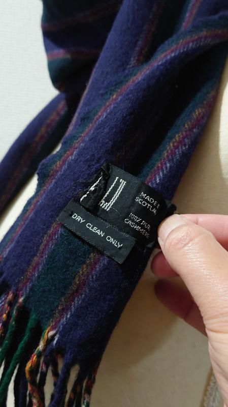 90's dunhill スコットランド製 “PURE CASHMERE” マフラー (VINTAGE