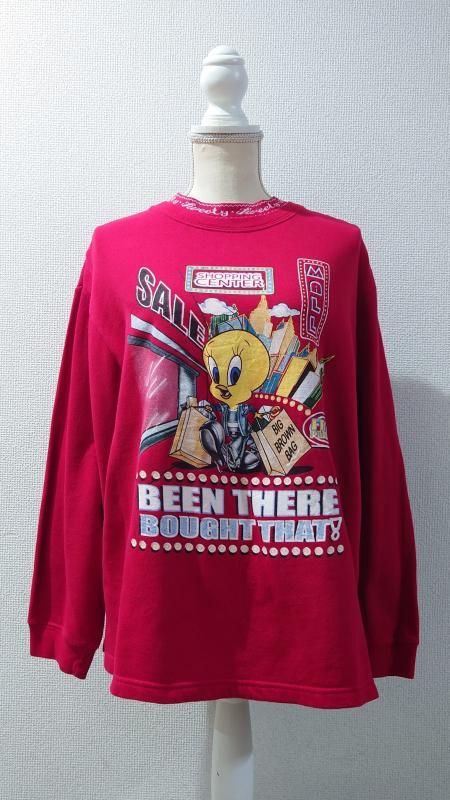 <img class='new_mark_img1' src='https://img.shop-pro.jp/img/new/icons7.gif' style='border:none;display:inline;margin:0px;padding:0px;width:auto;' />90s Warner Bros. Looney Tunes Shopping Tweety ץȥå L-XL (VINTAGE)