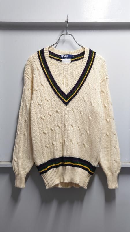 <img class='new_mark_img1' src='https://img.shop-pro.jp/img/new/icons5.gif' style='border:none;display:inline;margin:0px;padding:0px;width:auto;' />80��s Polo by Ralph Lauren ��Virgin Wool�� ����ǥ󥻡����� L (VINTAGE)