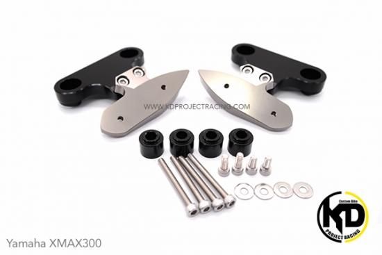 dimotiv xmax用　ミラー移設ブラケット　yzfr25純正ミラー xmax250 XMAX 250 125 2023 以降 新型 ミラー 車体移設