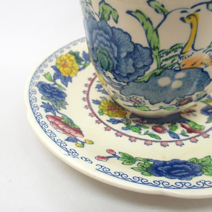 アンティーク 英国メイソンズ MASON’S テディベア陶器写真立て 新品未使用 メイソンズ オールドチェルシー ブルー 鳥 ティーカップ