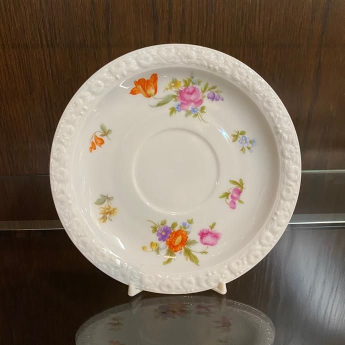 逸品　ローゼンタール　純銀巻朱地装飾図紋　トリオ　ファインシルバー　アンティーク 逸品 ローゼンタール 純銀巻朱地装飾図紋 トリオ ファイン