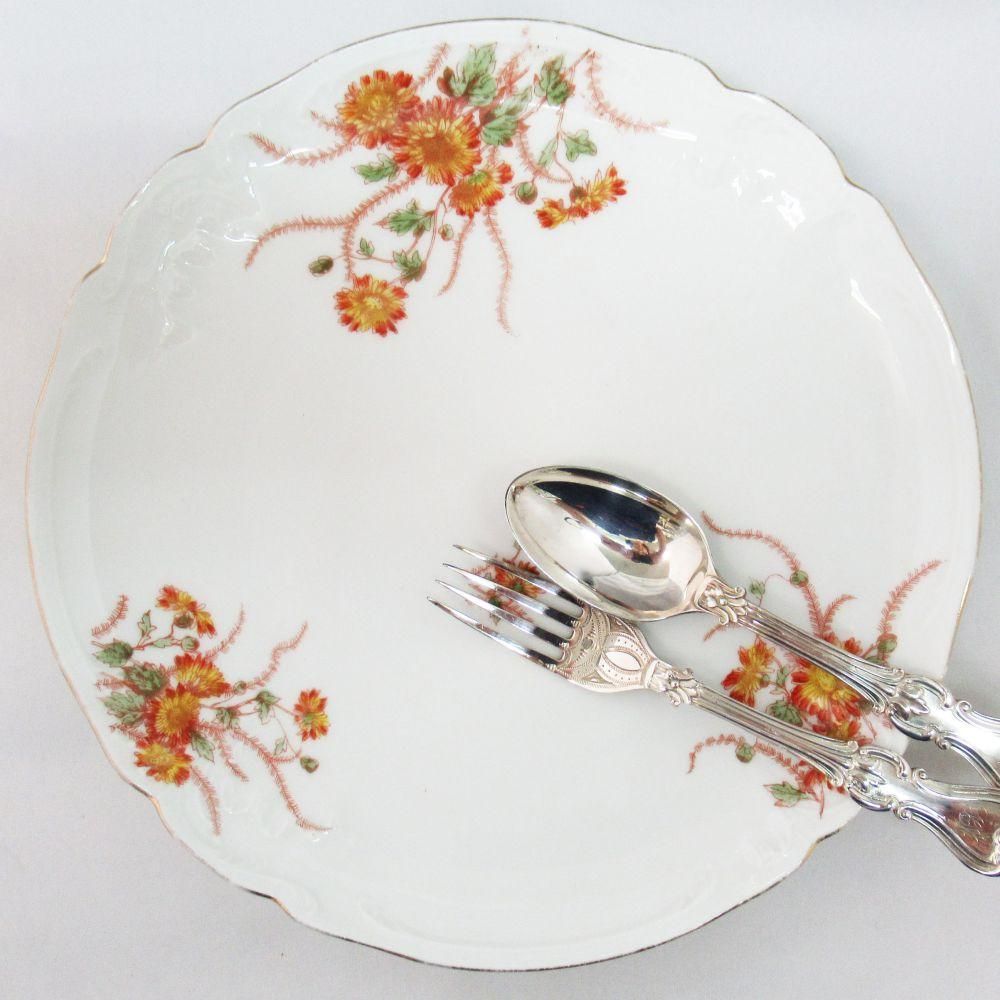 アンティーク食器｜リモージュ｜大皿｜一部ハンドペイント（手描き）