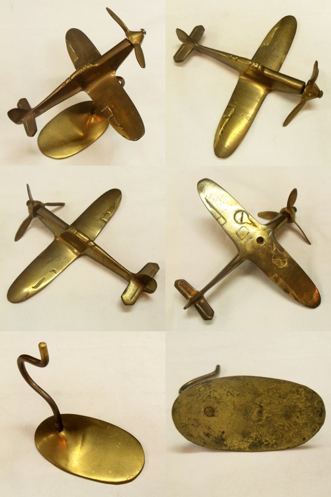 真鍮でできた飛行機 昭和 アンティーク-
