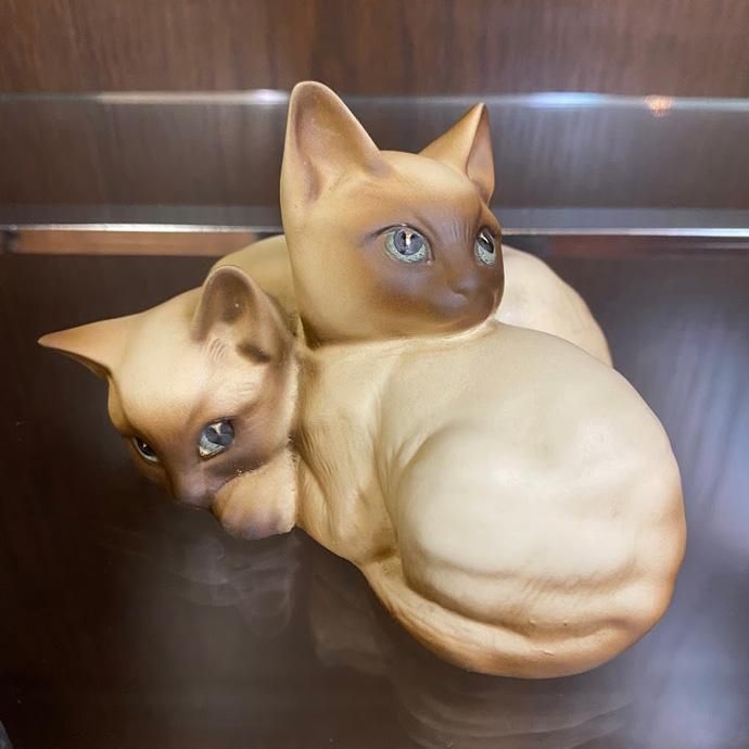 陶器のシャム猫 beswick England アンティーク雑貨｜置物・フィギュア