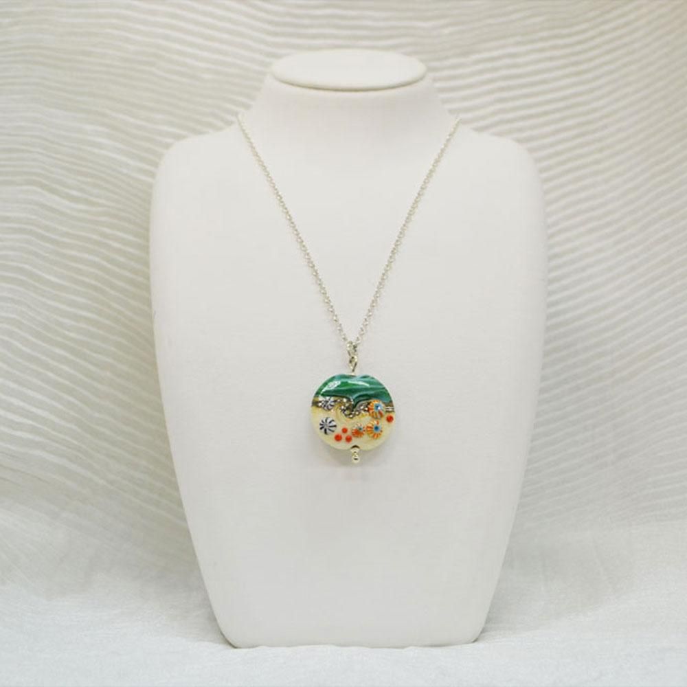 天使　ベネチアングラス　ネックレス　置物　インテリア　工芸品　美術品　A1194 天使 ベネチアングラス ネックレス 置物 インテリア 工芸品 美術品