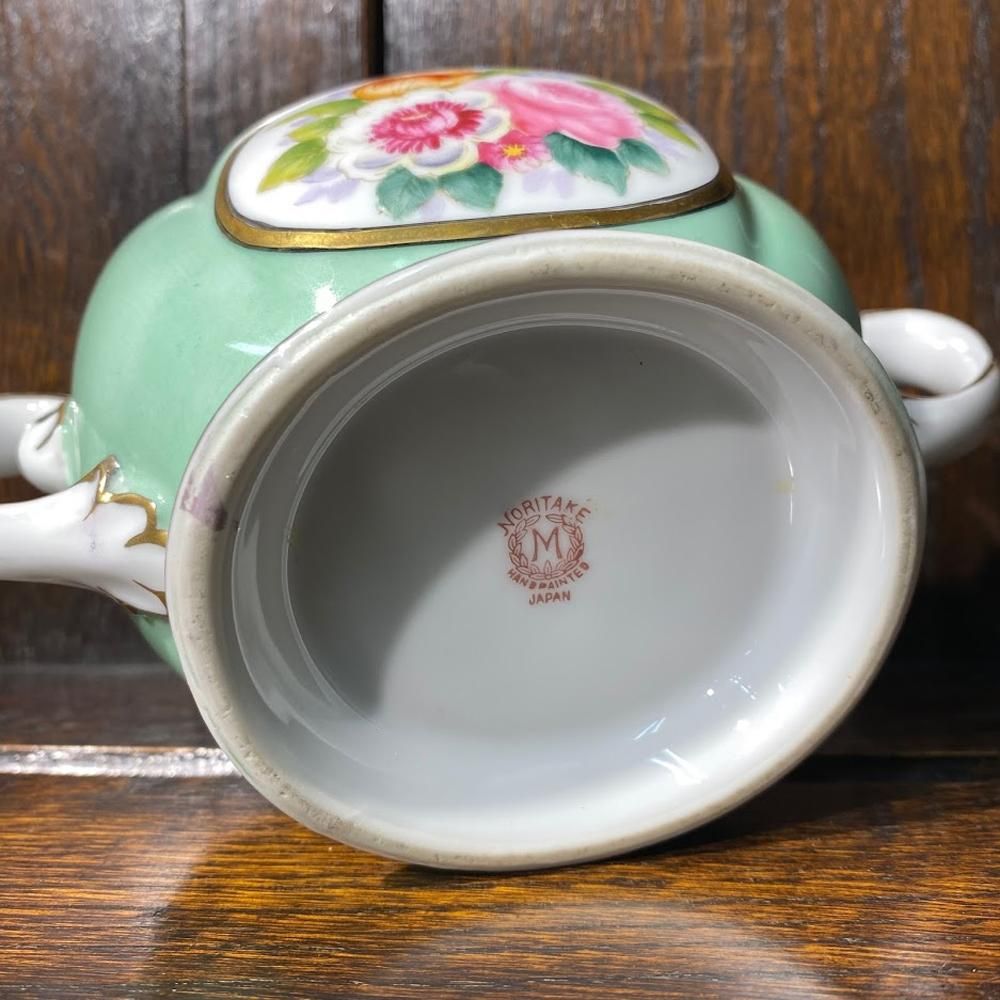 Noritake - 【美品】オールドノリタケ アールデコ様式 シュガーボウル クリーマー ボウル オールドノリタケ アールデコボウル｜上品カラフル｜希少大正ロマン