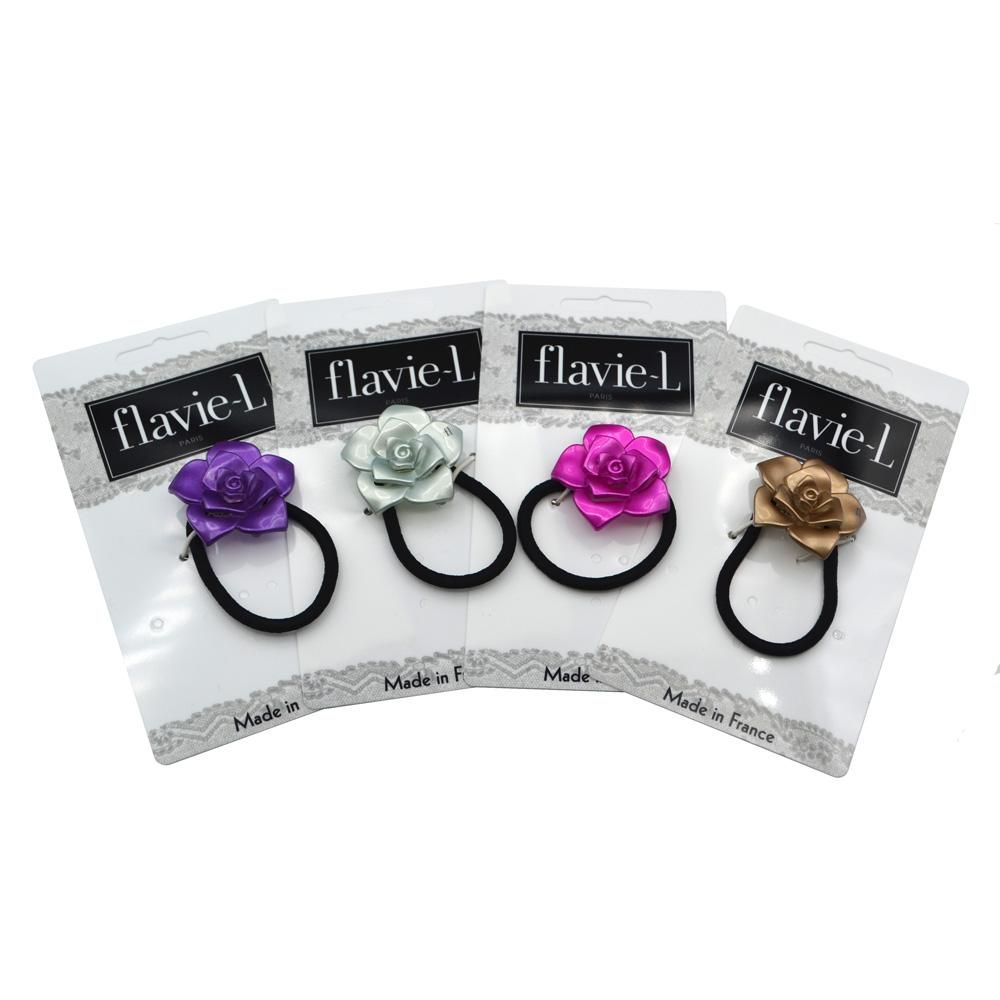 ヘアアクセサリー｜ヘアゴム｜薔薇・ローズ｜フランス製｜メール便OK