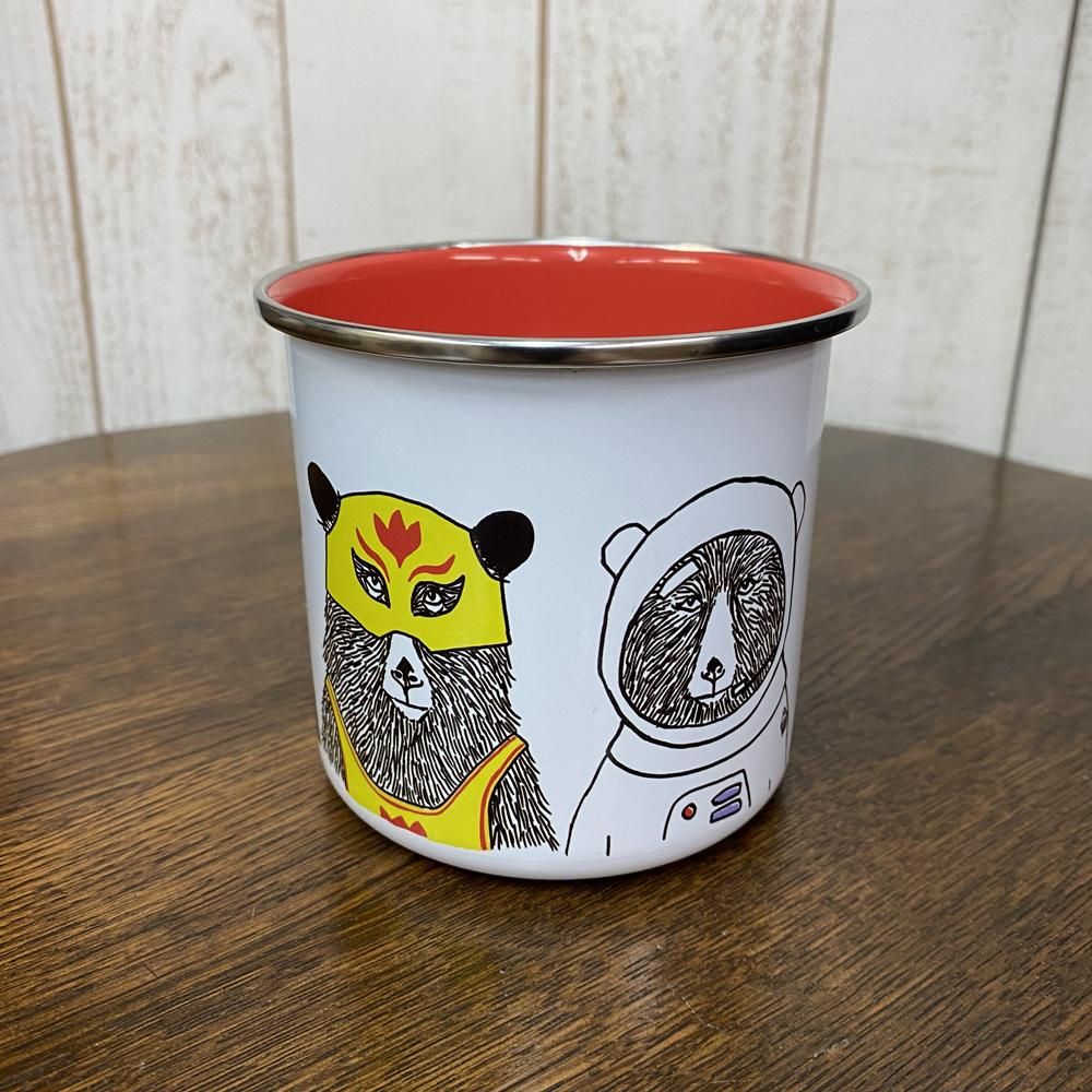 エナメルマグ（ホーロー製）｜500ml｜ベア・ファミリー｜Jim