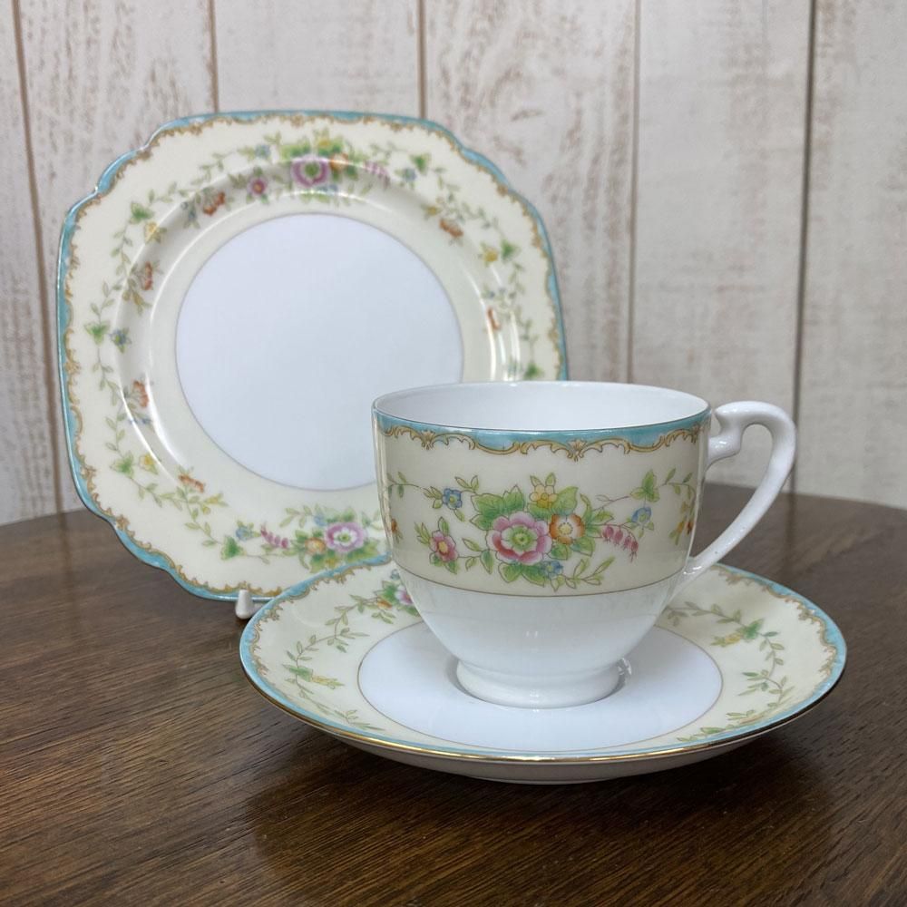 アンティーク食器｜Noritake オールドノリタケ｜トリオ・ティーカップ&ソーサー｜英国輸出用｜マルキ印｜1911-1941年頃