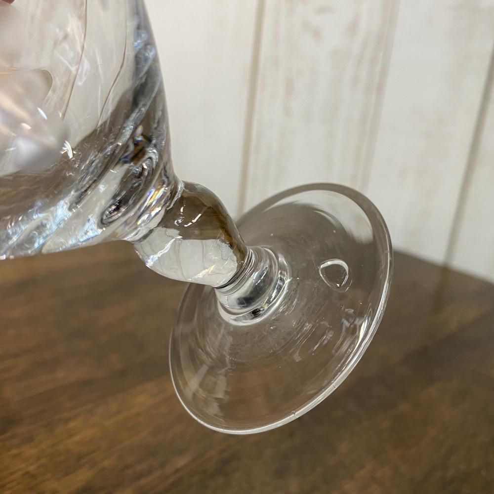 アンティーク食器｜ガラス食器｜ワイングラス｜グラヴィール彫り｜葡萄模様