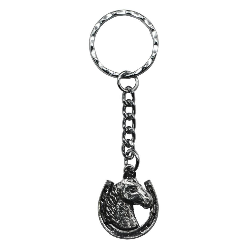 オ*ム様 ヨーロッパ　ビンテージ　洋銀製　馬　キーホルダー キーリング（キーホルダー）｜馬と蹄鉄｜ピューター製品｜英国製
