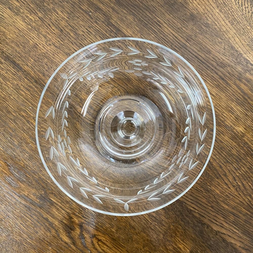 アンティーク雑貨｜ガラス食器｜コンポート｜グラヴィール彫刻