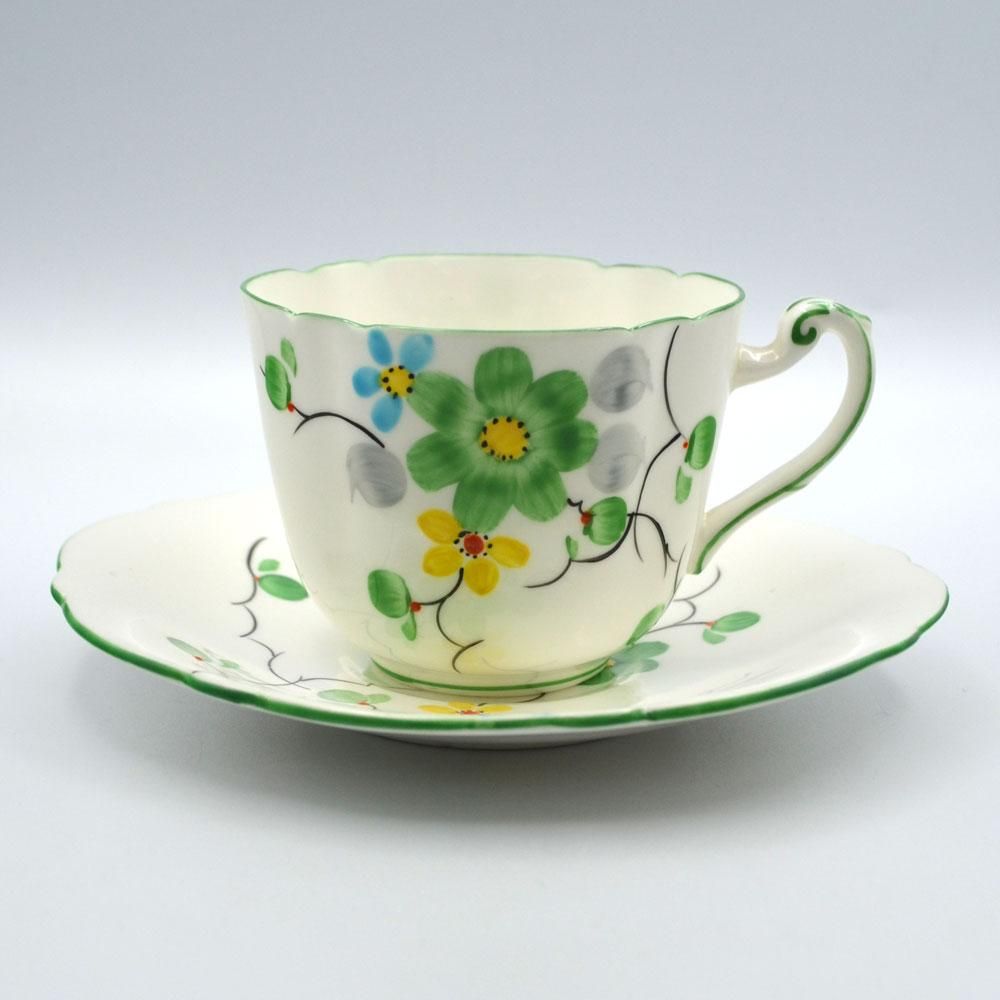 希少1930sパラゴンアールデコハンドペイントカップソーサープレート