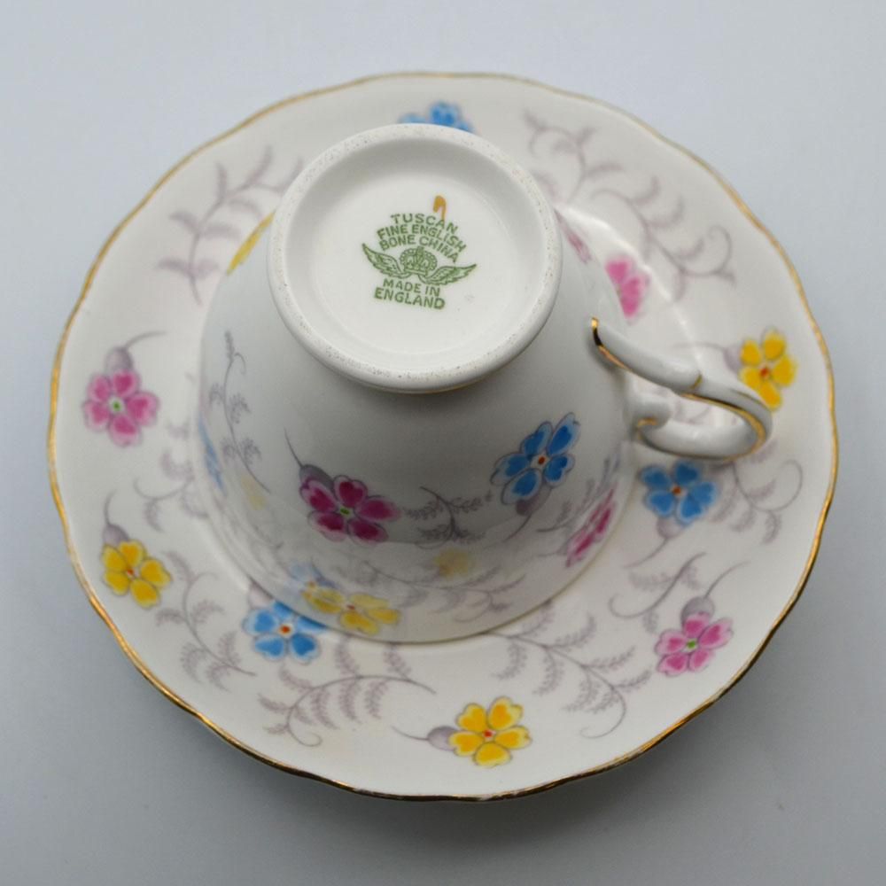 TUSCAN】タスカン ホリホック プレート6枚/アンティーク食器 TUSCAN