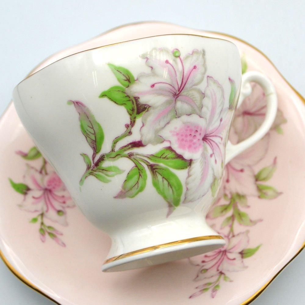 Foley フォリー MingRose カップ＆ソーサー＆プレート EB Foley Ming Rose Cup and Saucer, Vintage Afternoon Tea